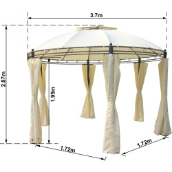 Садовый павильон Naterial Kiosk 3.7x3.7m (Beige) Thumb