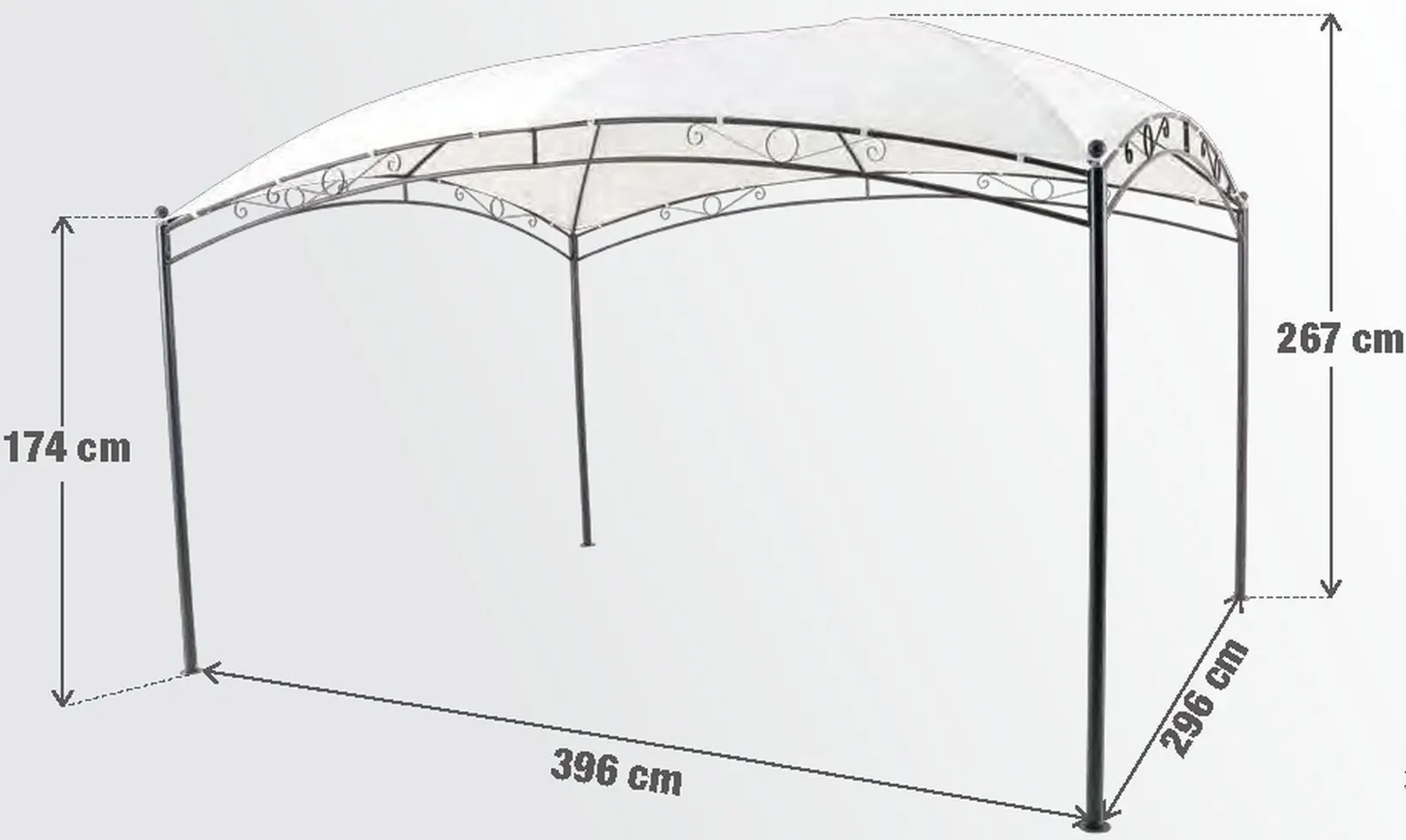 Садовый павильон Naterial Occo 3.96х2.96m (White) - 2
