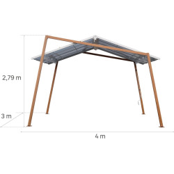 Садовый павильон Naterial Oxia 4x3m (Beige) Thumb