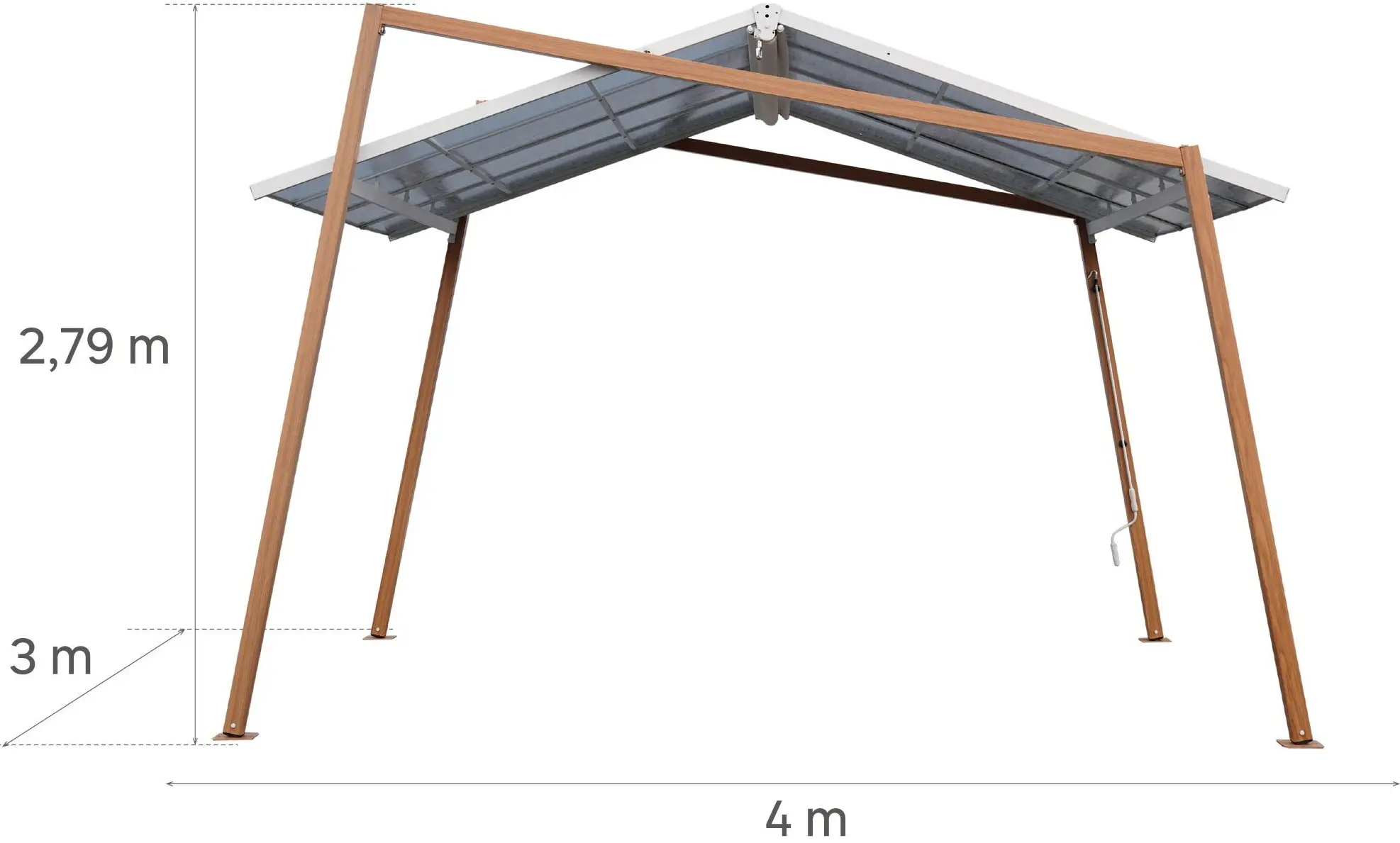 Садовый павильон Naterial Oxia 4x3m (Beige) - 4