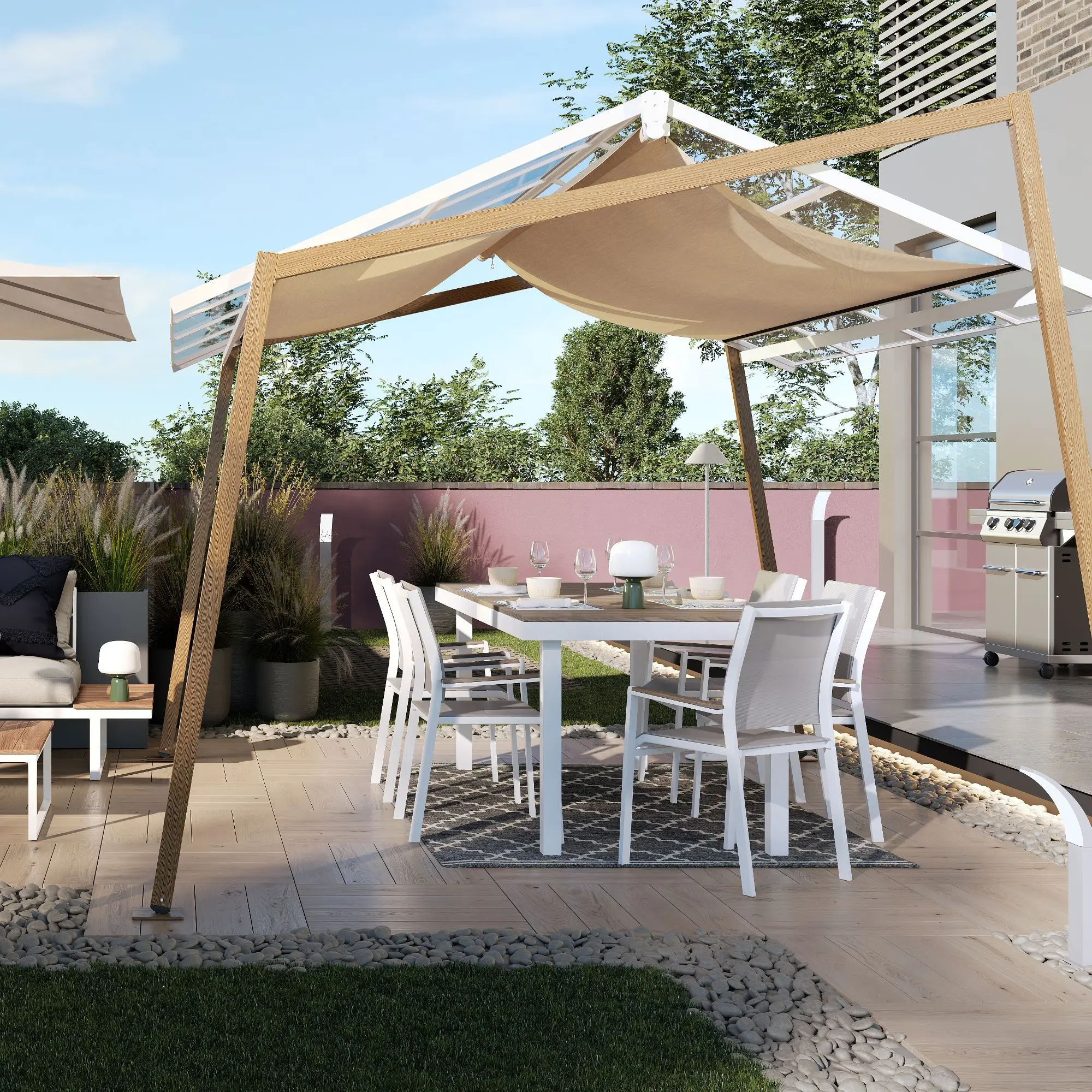 Садовый павильон Naterial Oxia 4x3m (Beige) - 5