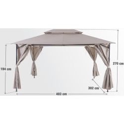 Садовый павильон Naterial Oxis 4x3m (Beige) Thumb