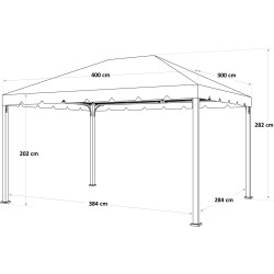 Pavilion de gradina Naterial Ysisi 4x3m (Beige) Thumb