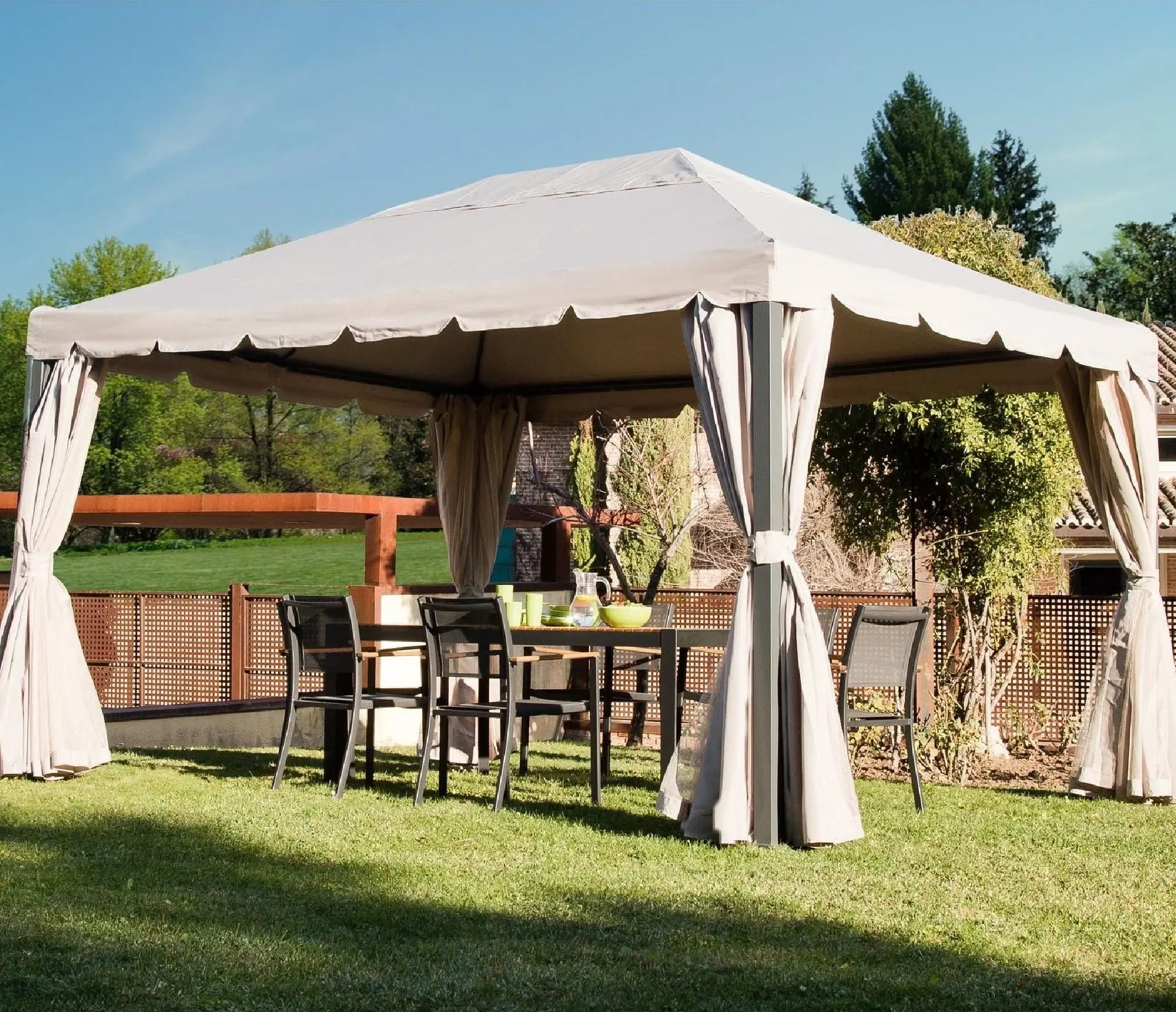Pavilion de gradina Naterial Ysisi 4x3m (Beige) - 7