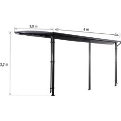 Садовый павильон пристенный Naterial Yena 4x3.5m (Anthracite) Thumb