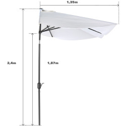 Umbrela de soare Naterial Areka 262x135cm (White) Thumb