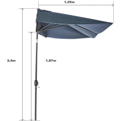 Зонт от солнца Naterial Arkea 262x135cm (Grey) Thumb