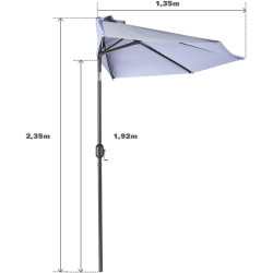 Зонт от солнца Naterial Arkea 268x135cm (Light Gray) Thumb
