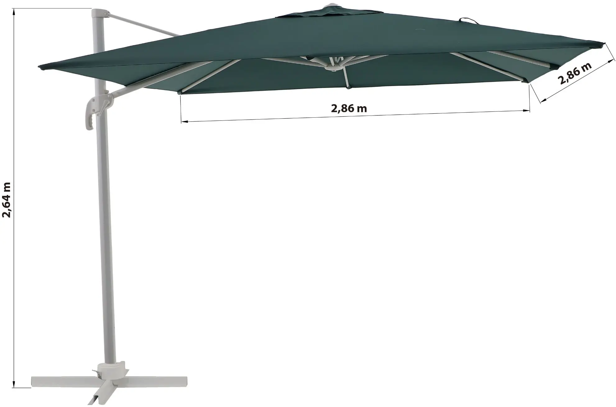 Зонт от солнца Naterial Aura 286cm (Green) - 7