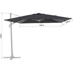 Зонт от солнца Naterial Aura 286x286cm (Anthracite) Thumb