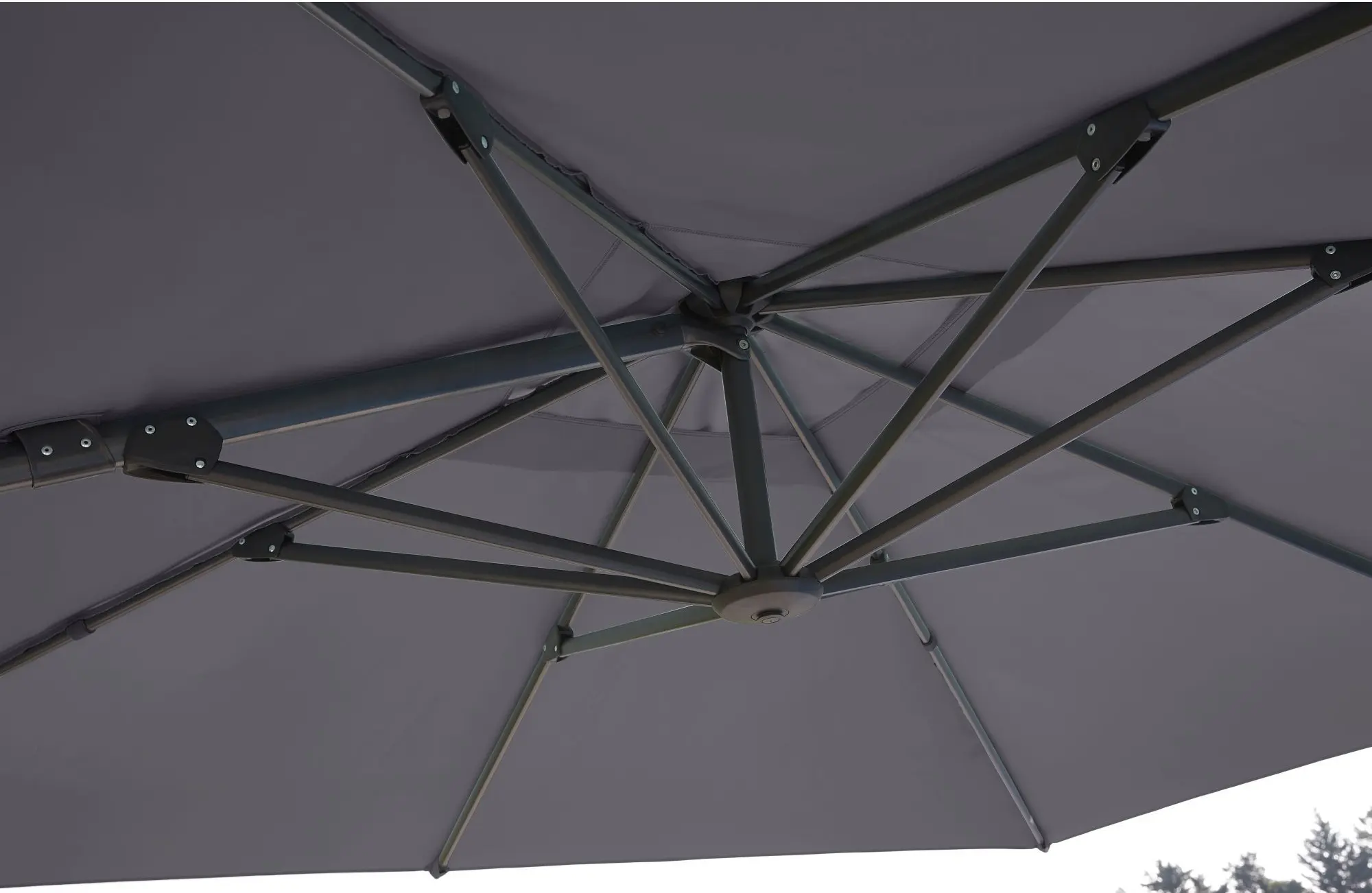 Зонт от солнца Naterial Aura 286x286cm (Grey) - 5