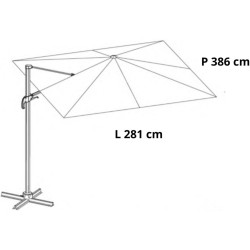 Зонт от солнца Naterial Aura 386x281cm (Taupe) Thumb