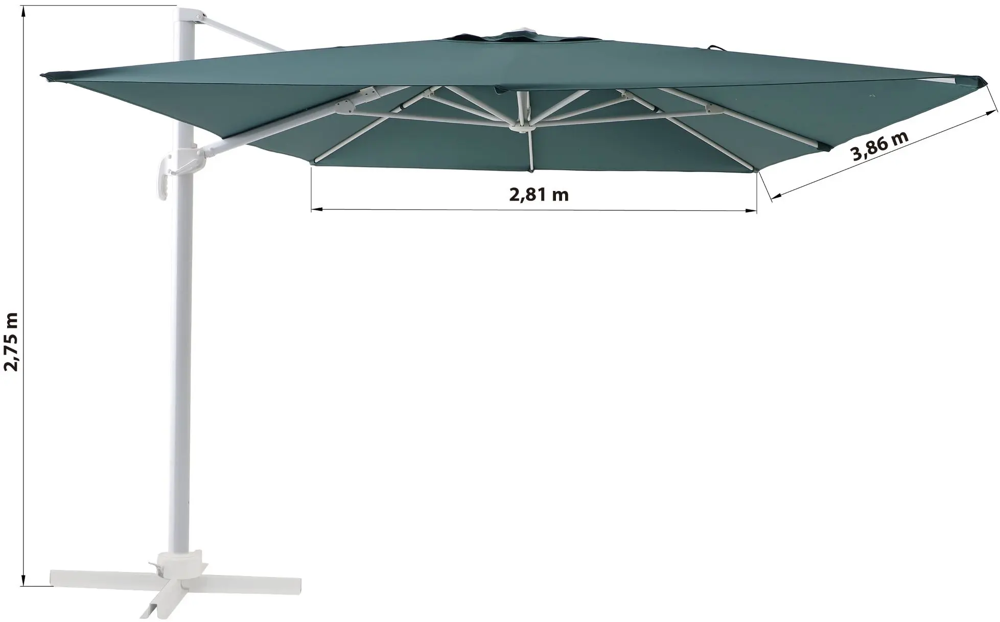 Umbrela de soare Naterial Aura 390x281cm (Green) - 7