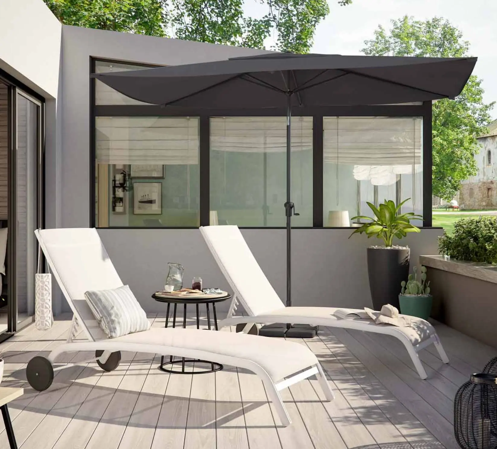 Зонт от солнца Naterial Avea 200x300cm (Grey) - 5