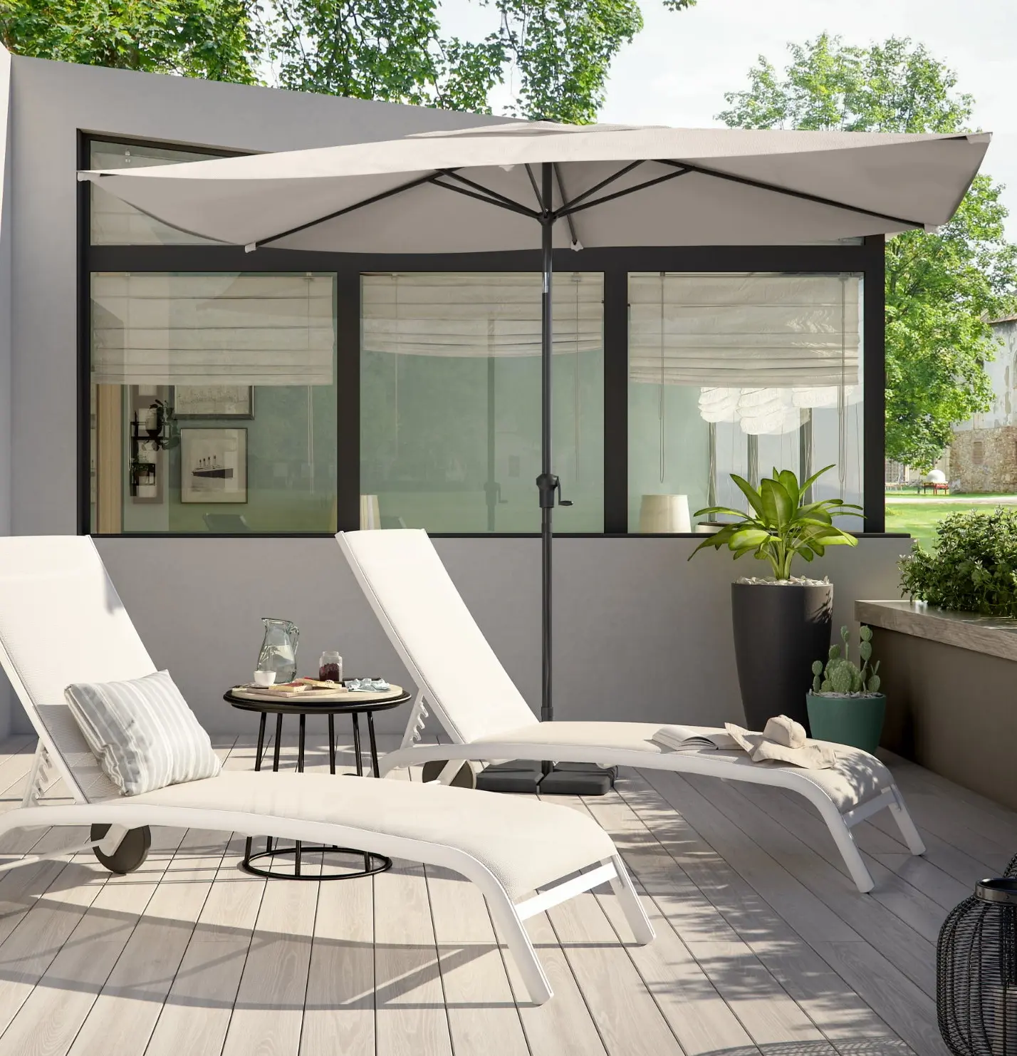 Зонт от солнца Naterial Avea 300x194cm (Taupe) - 7