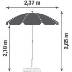Зонт от солнца Naterial Bigrey 237cm (Beige) Thumb