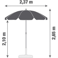 Зонт от солнца Naterial Bigrey 237cm (Blue) Thumb