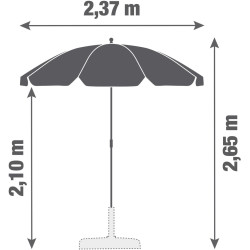 Зонт от солнца Naterial Bigrey 237cm (Red) Thumb
