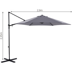 Umbrela de soare Naterial Polar II 290cm (Grey) Thumb
