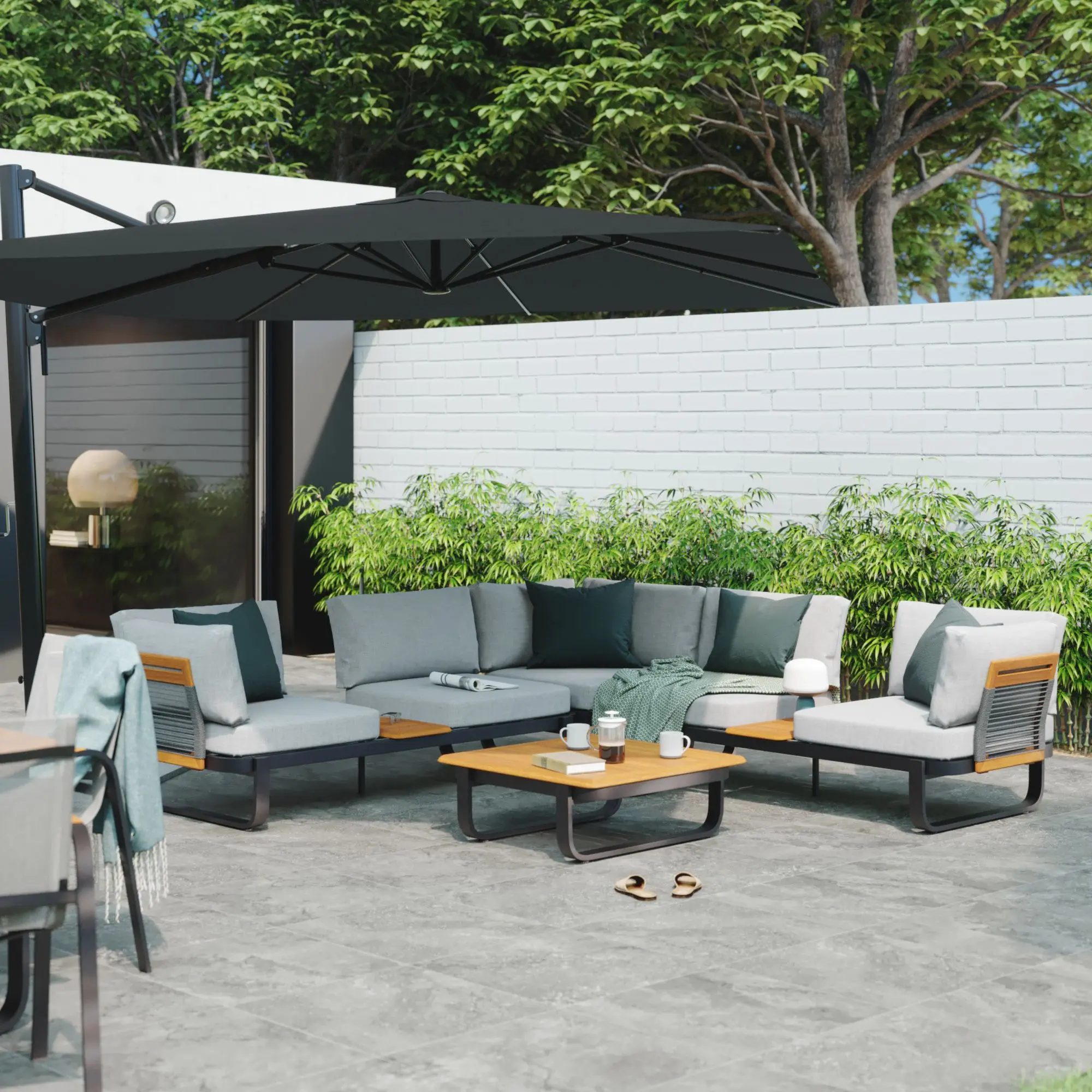 Зонт от солнца Naterial Sombra 298cm (Anthracite) - 8