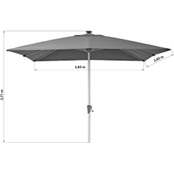 Зонт от солнца Naterial Sonora LED 285x285cm (Light Grey) Thumb