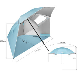 Umbrela de plaja Nils NC17114 (Blue Light) Thumb