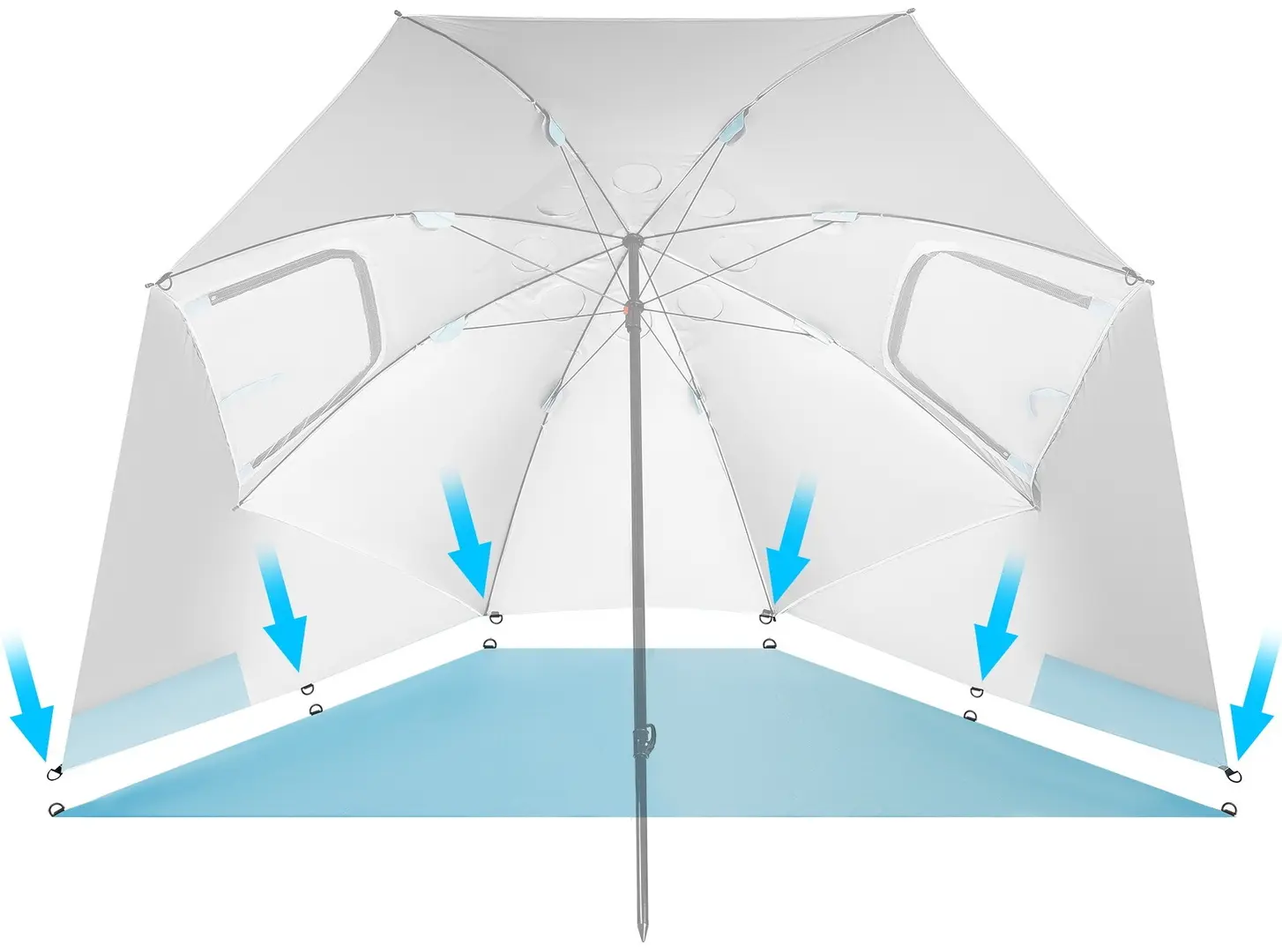 Umbrela de plaja Nils NC17114 (Blue Light) - 5