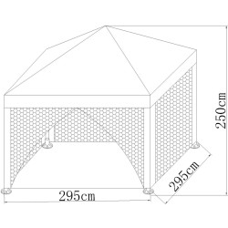 Садовый павильон 2.95x2.95m (Green) Thumb