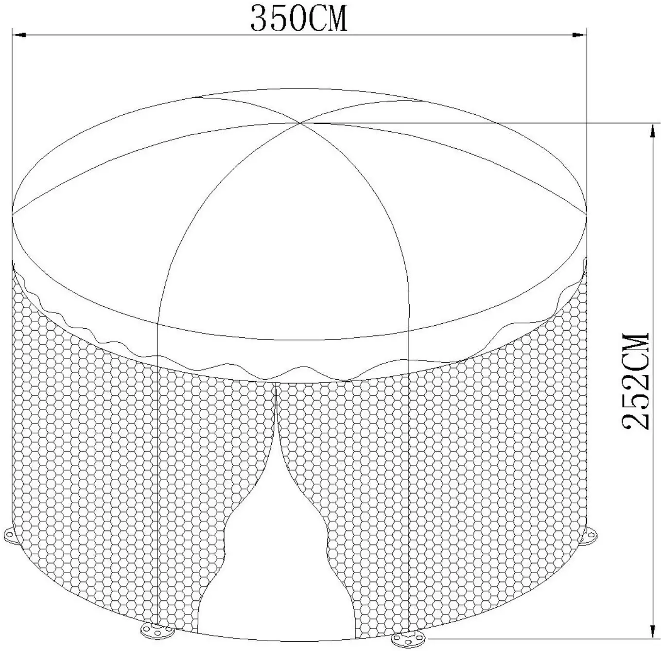 Садовый павильон 3.5m (Green) - 3