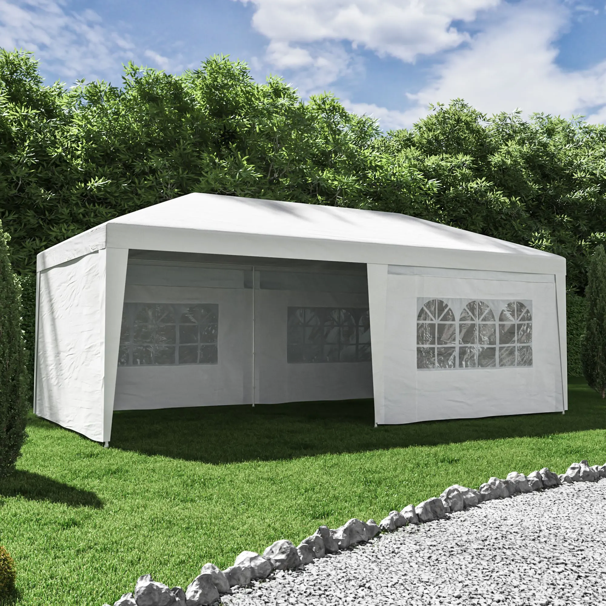 Садовый павильон Bruma 5.95x2.95m (White) - 6