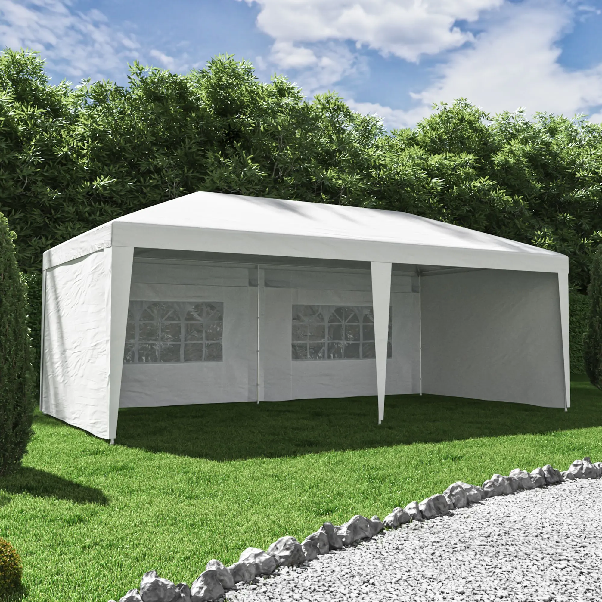Садовый павильон Bruma 5.95x2.95m (White) - 7