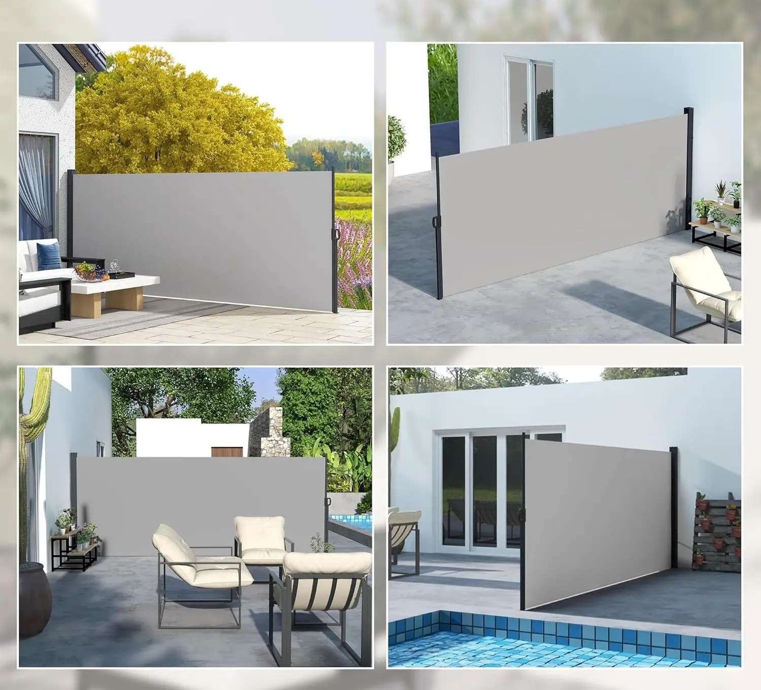 Боковая маркиза Outsunny 840-258V00LG (Light Grey) - 6