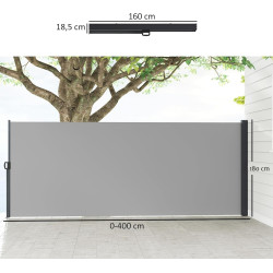 Боковая маркиза Outsunny 840-258V01LG (Light Grey) Thumb