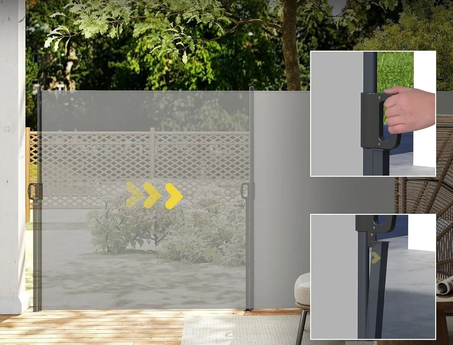 Боковая маркиза Outsunny 840-258V01LG (Light Grey) - 4