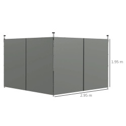 Боковая стена для садового павильона Outsunny 84C-493V00CG (Dark Grey) Thumb