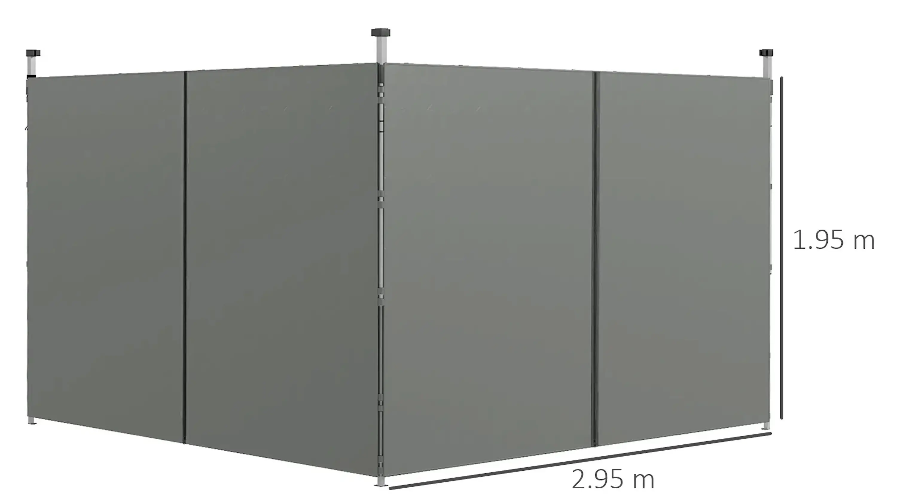 Боковая стена для садового павильона Outsunny 84C-493V00CG (Dark Grey) - 5