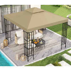 Крыша для для садового павильона Outsunny 84C-041BG 3x3 (Beige) Thumb