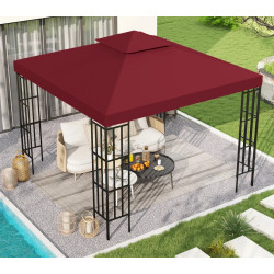 Acoperis pentru pavilion de gradina Outsunny 84C-059 3x3 (Red) Thumb