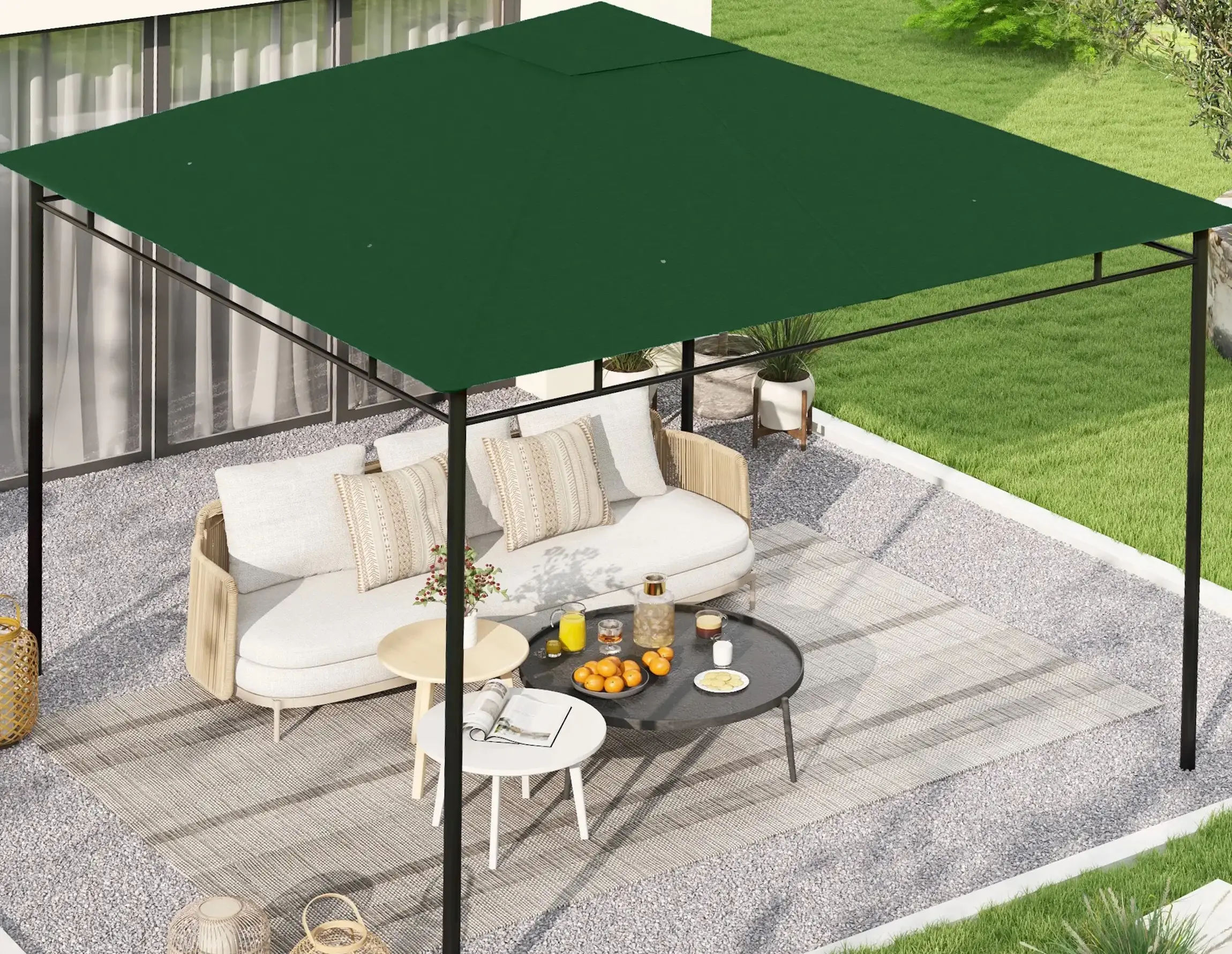 Acoperis pentru pavilion de gradina Outsunny 84C-141GN 3x3 (Green) - 5