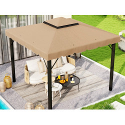 Acoperis pentru pavilion de gradina Outsunny 84C-357V00KK 3x3 (Khaki) Thumb