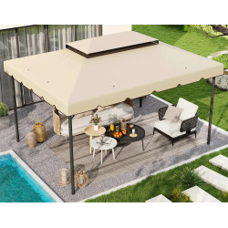 Acoperis pentru pavilion de gradina Outsunny 84C-357V01CW 4x3 (White-Cream) Thumb