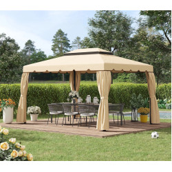 Acoperis pentru pavilion de gradina Outsunny 84C-357V01CW 4x3 (White-Cream) Thumb