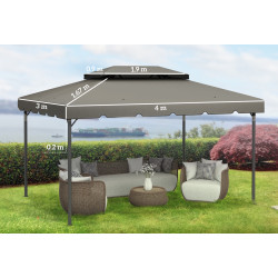 Acoperis pentru pavilion de gradina Outsunny 84C-357V01LG 4x3 (Light Grey) Thumb