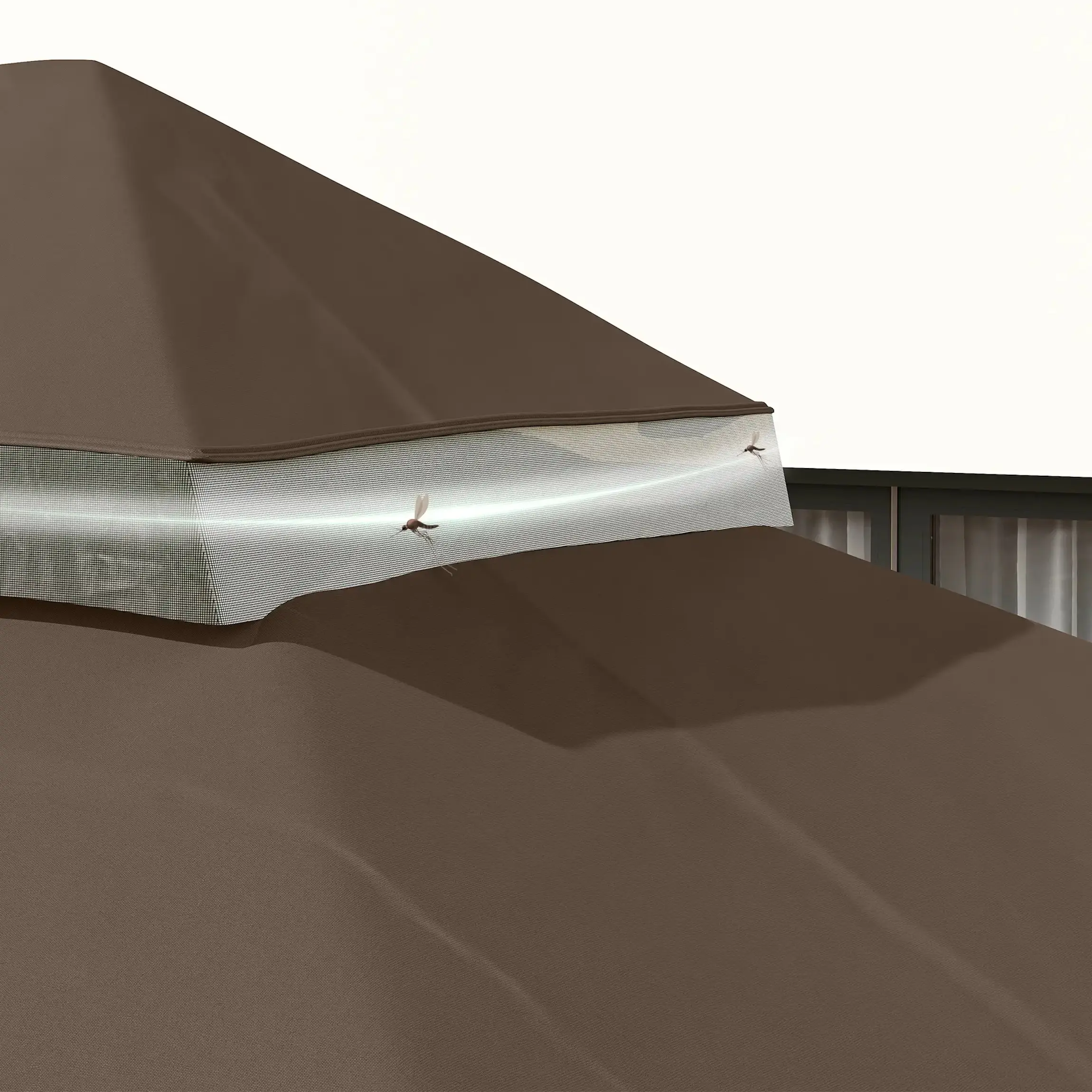 Крыша для для садового павильона Outsunny 84C-535V00CF 4x3 (Brown) - 5
