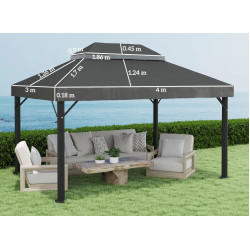 Крыша для для садового павильона Outsunny 84C-535V00CG 3x4 (Dark Grey) Thumb