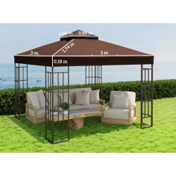 Acoperis pentru pavilion de gradina Outsunny 84C-542V00CF 3x3 (Brown) Thumb