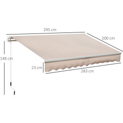 Copertina Outsunny 840-149V00BG (Beige) Thumb