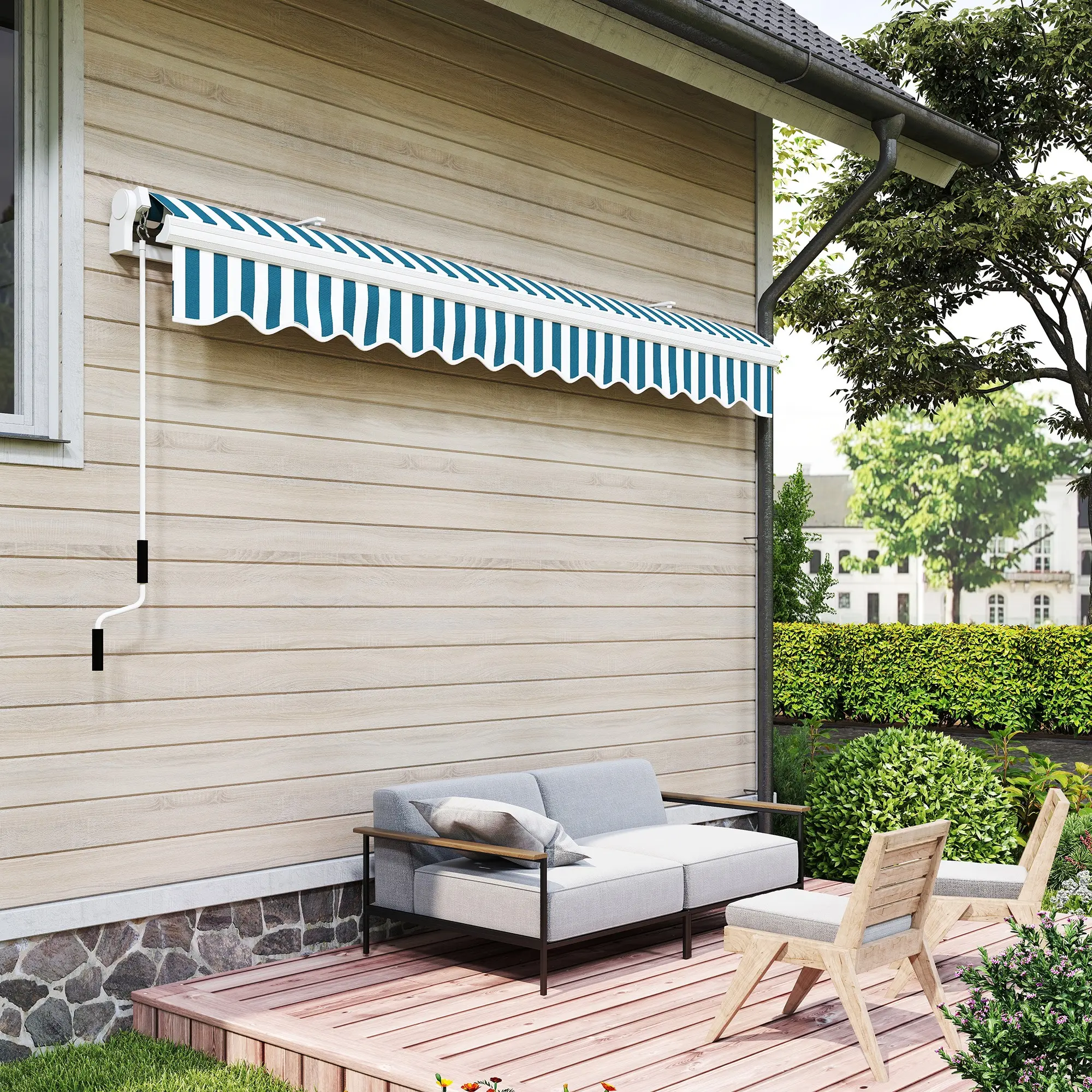 Copertina Outsunny 840-151YG (White/Green) - 5