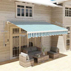 Copertina Outsunny 840-151YG (White/Green) Thumb