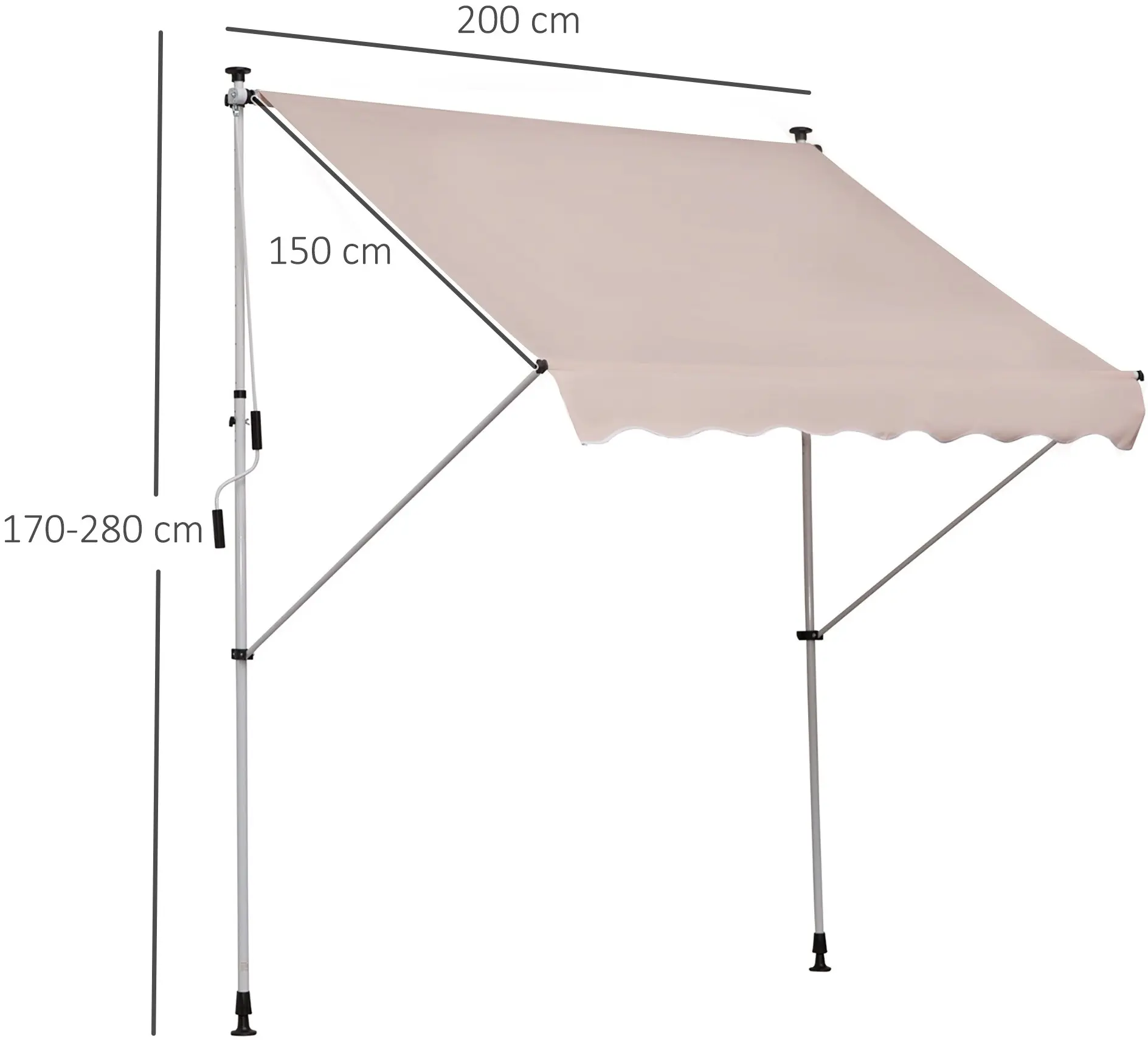 Маркиза Outsunny 840-182GN (Cream) - 5